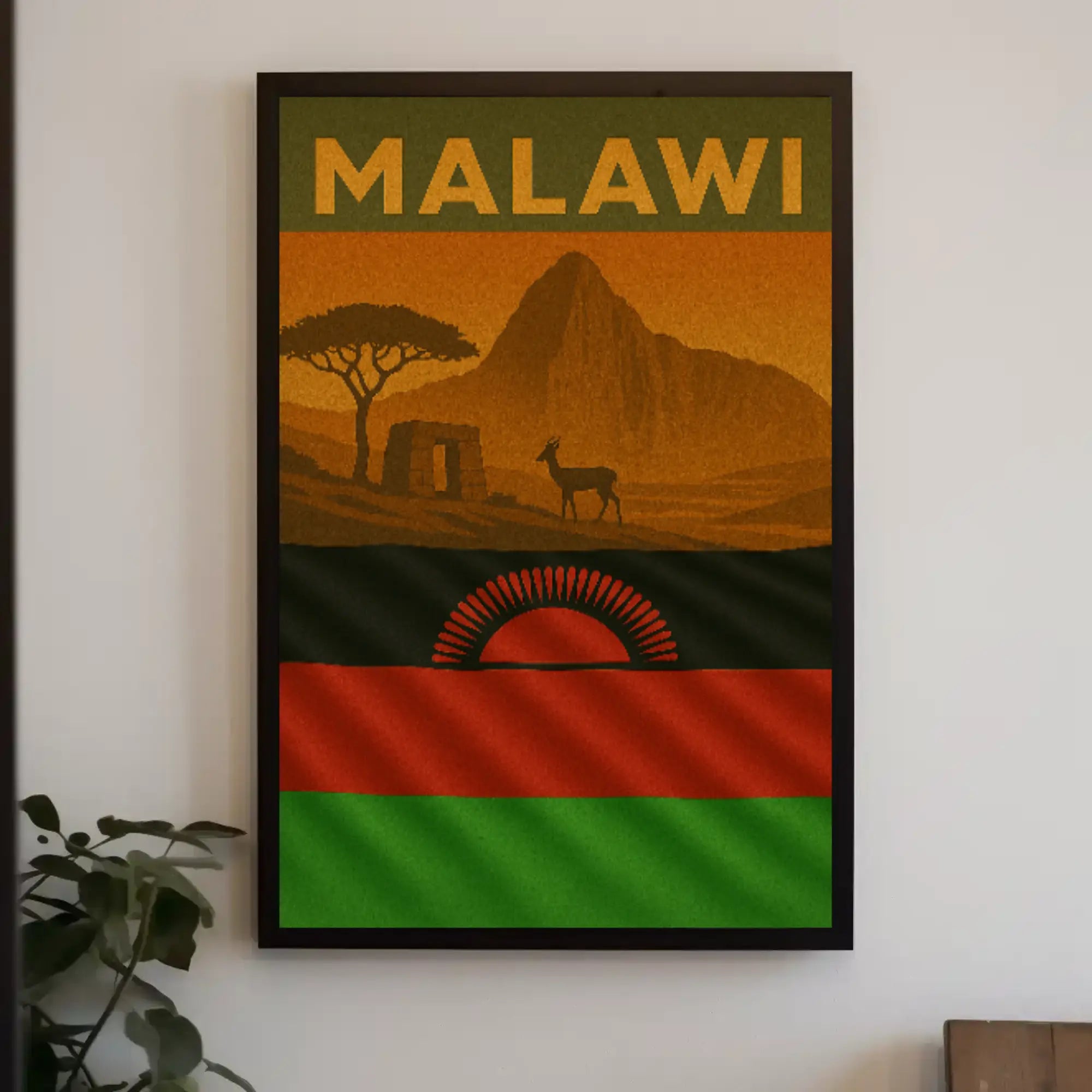 Scenic Malawi Adventure Vintage Travel Poster PosterGoat