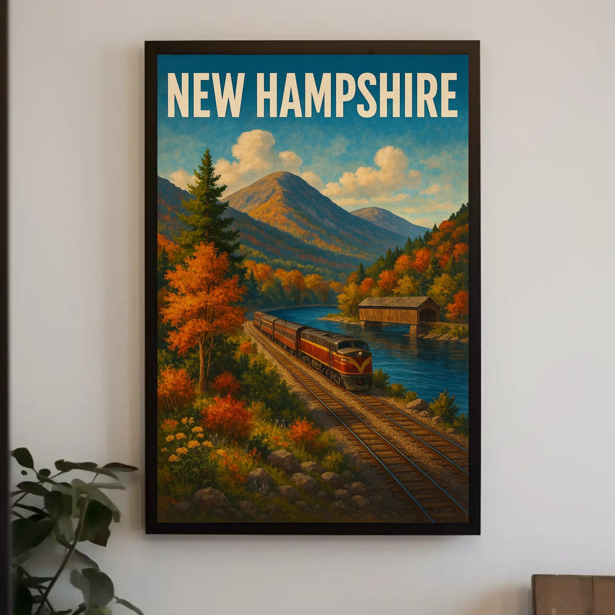 Scenic New Hampshire Landscape Vintage Travel Poster PosterGoat