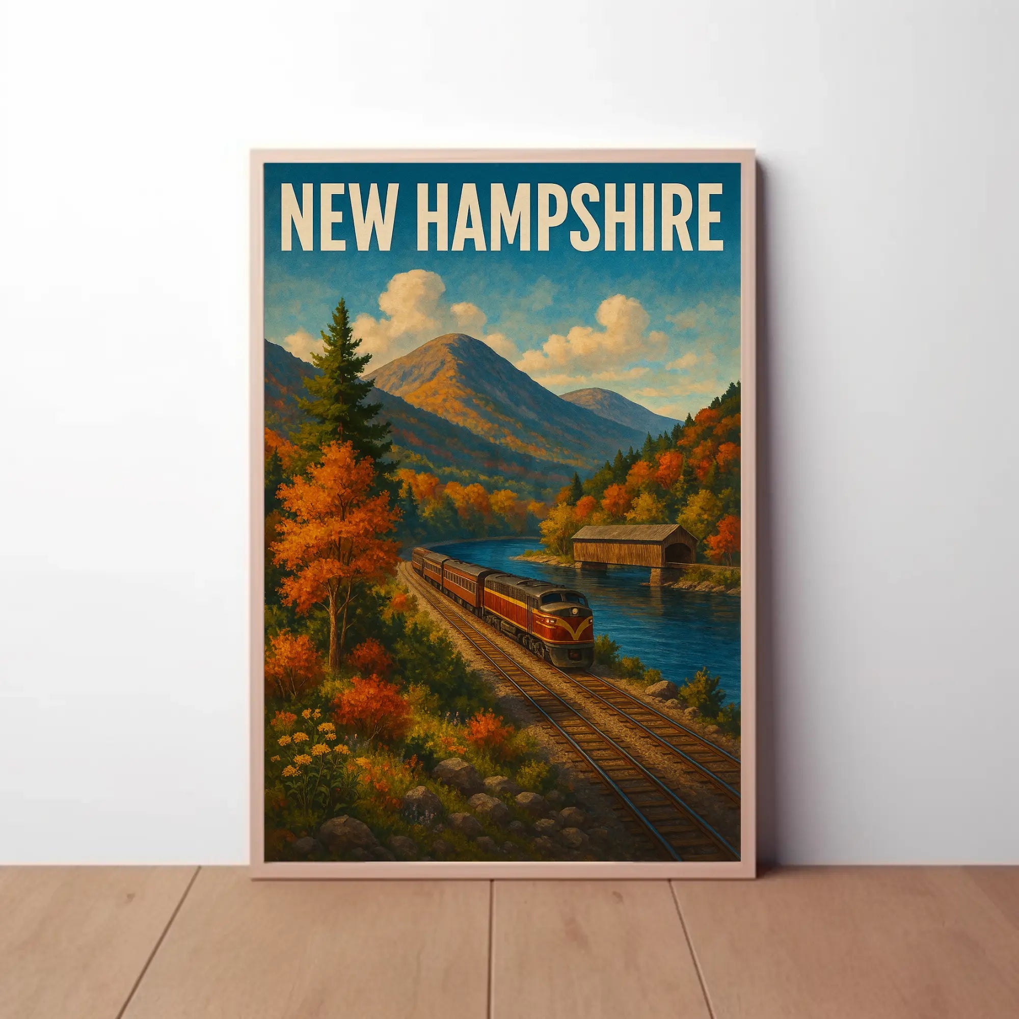 Scenic New Hampshire Landscape Vintage Travel Poster PosterGoat