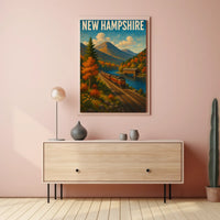 Scenic New Hampshire Landscape Vintage Travel Poster PosterGoat