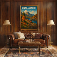 Scenic New Hampshire Landscape Vintage Travel Poster PosterGoat