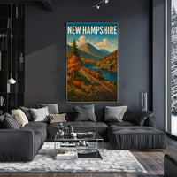 Scenic New Hampshire Landscape Vintage Travel Poster PosterGoat