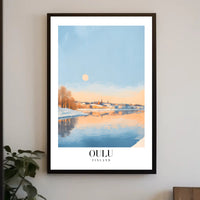 Scenic Oulu Finland Winter Landscape Artistic Poster PosterGoat