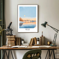 Scenic Oulu Finland Winter Landscape Artistic Poster PosterGoat