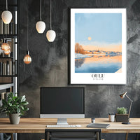 Scenic Oulu Finland Winter Landscape Artistic Poster PosterGoat