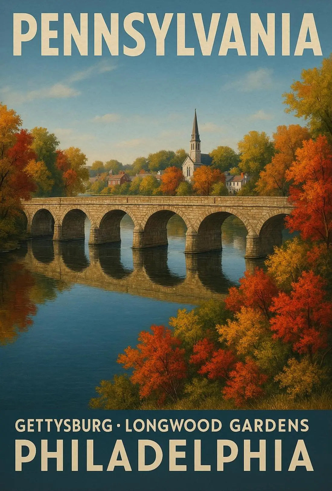 Scenic Pennsylvania Travel Poster PosterGoat