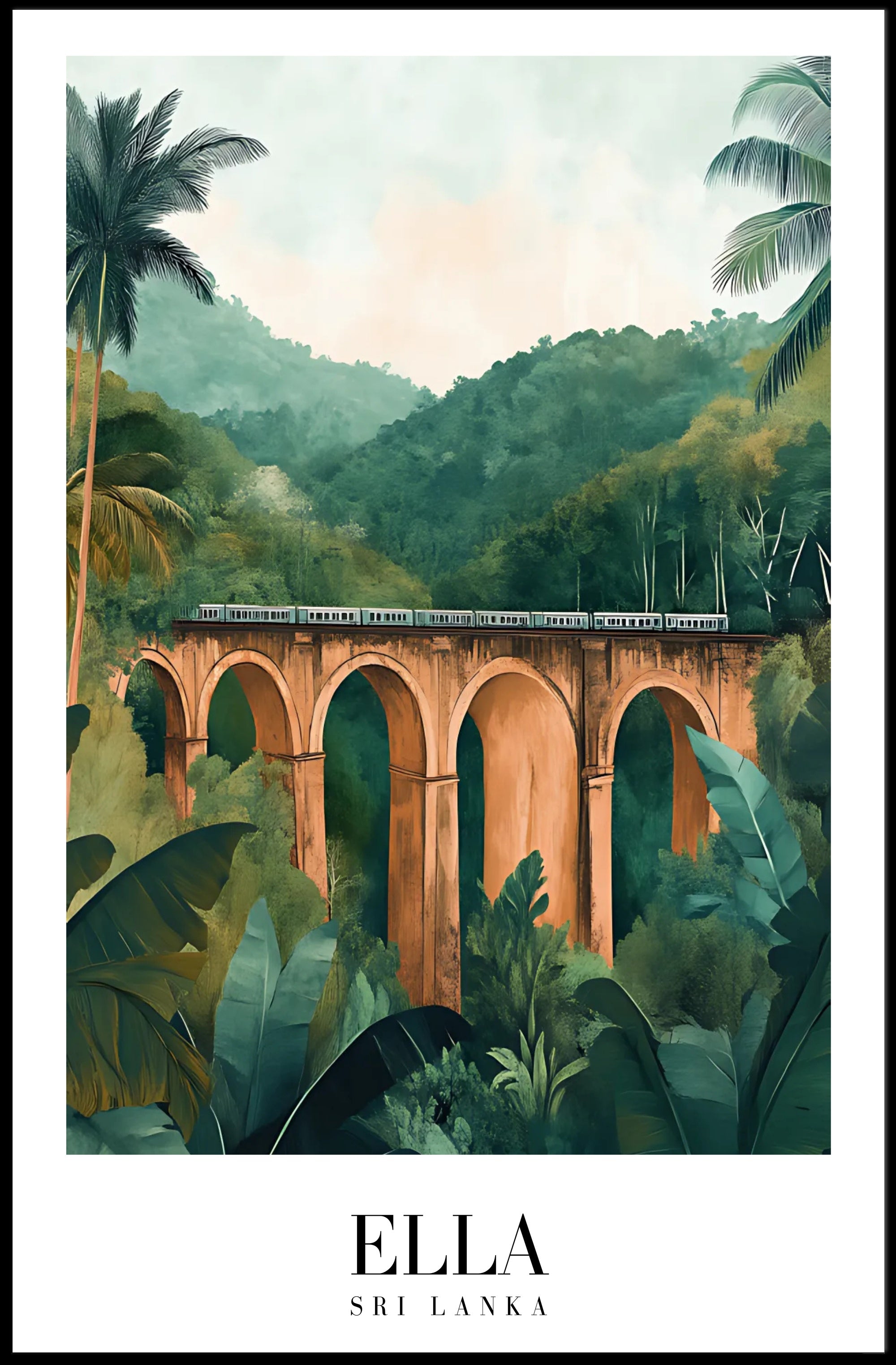 Scenic Railway Journey in Ella Travel Poster PosterGoat