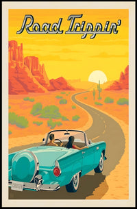 Scenic Retro Road Trip Adventure Travel Poster PosterGoat