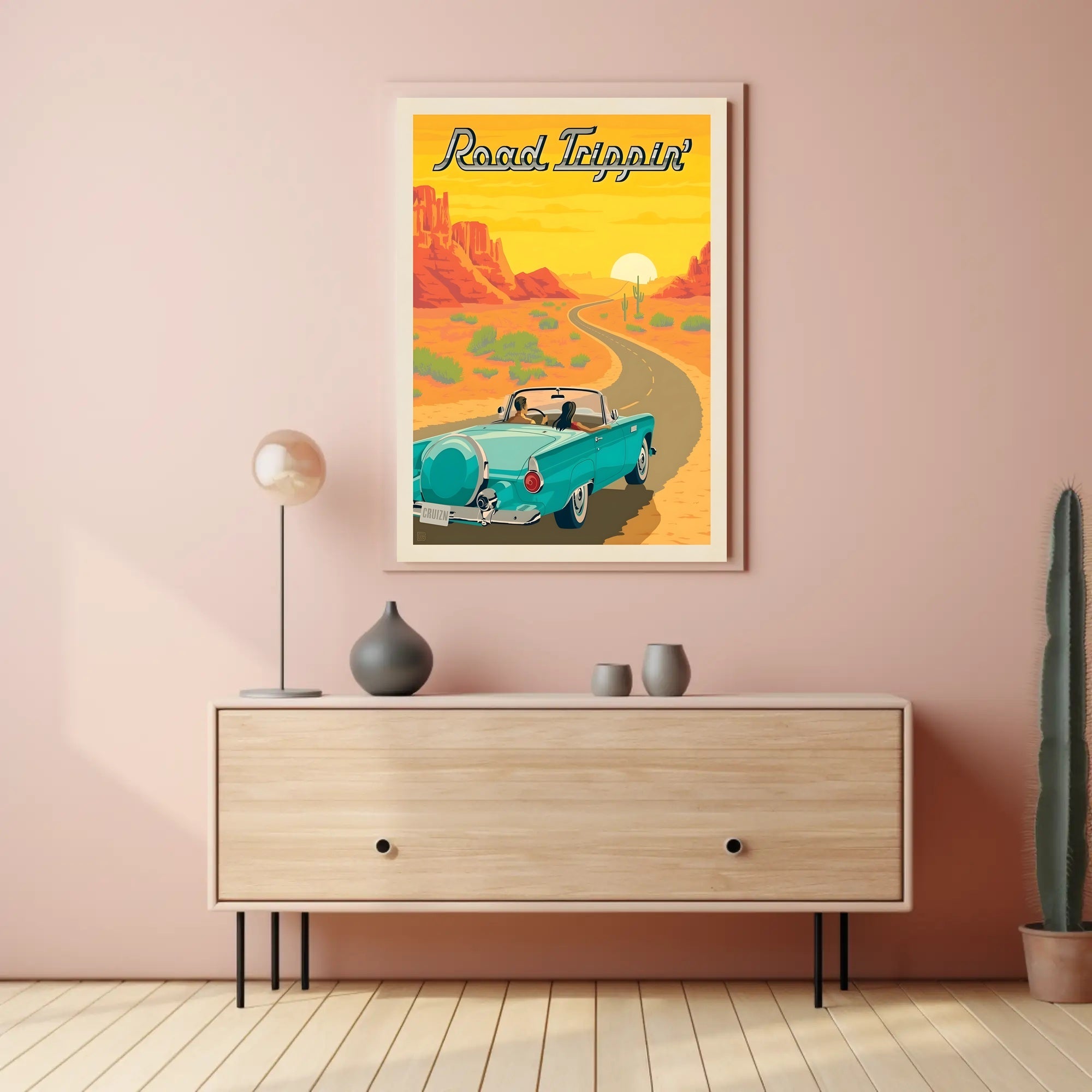 Scenic Retro Road Trip Adventure Travel Poster PosterGoat