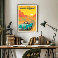 Scenic Retro Road Trip Adventure Travel Poster PosterGoat