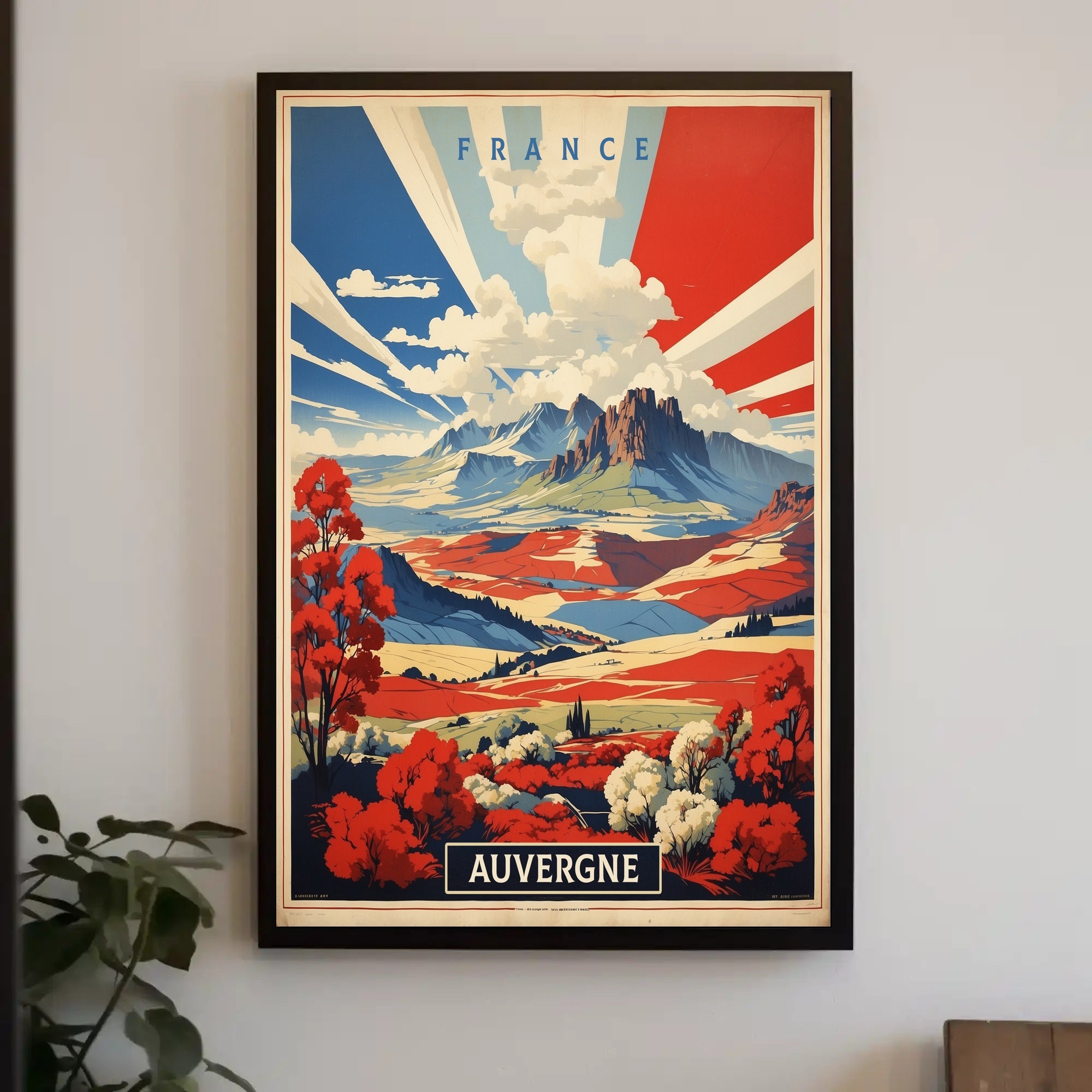 Scenic View of Auvergne: Vibrant Vintage Travel Poster PosterGoat