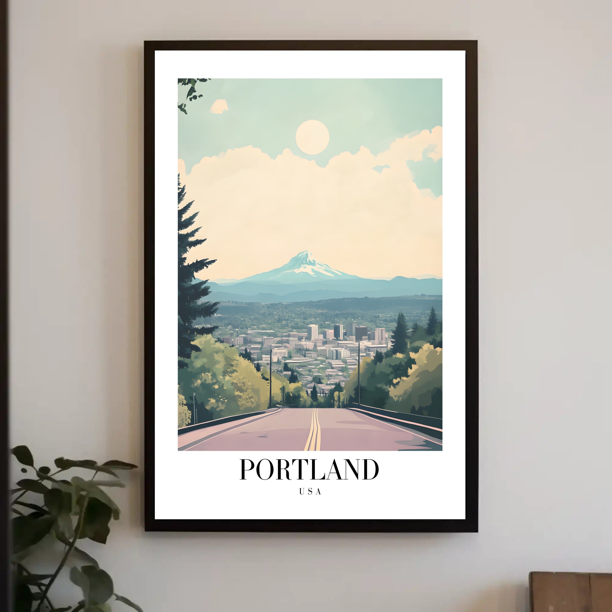 Scenic View of Portland, USA Travel Poster PosterGoat