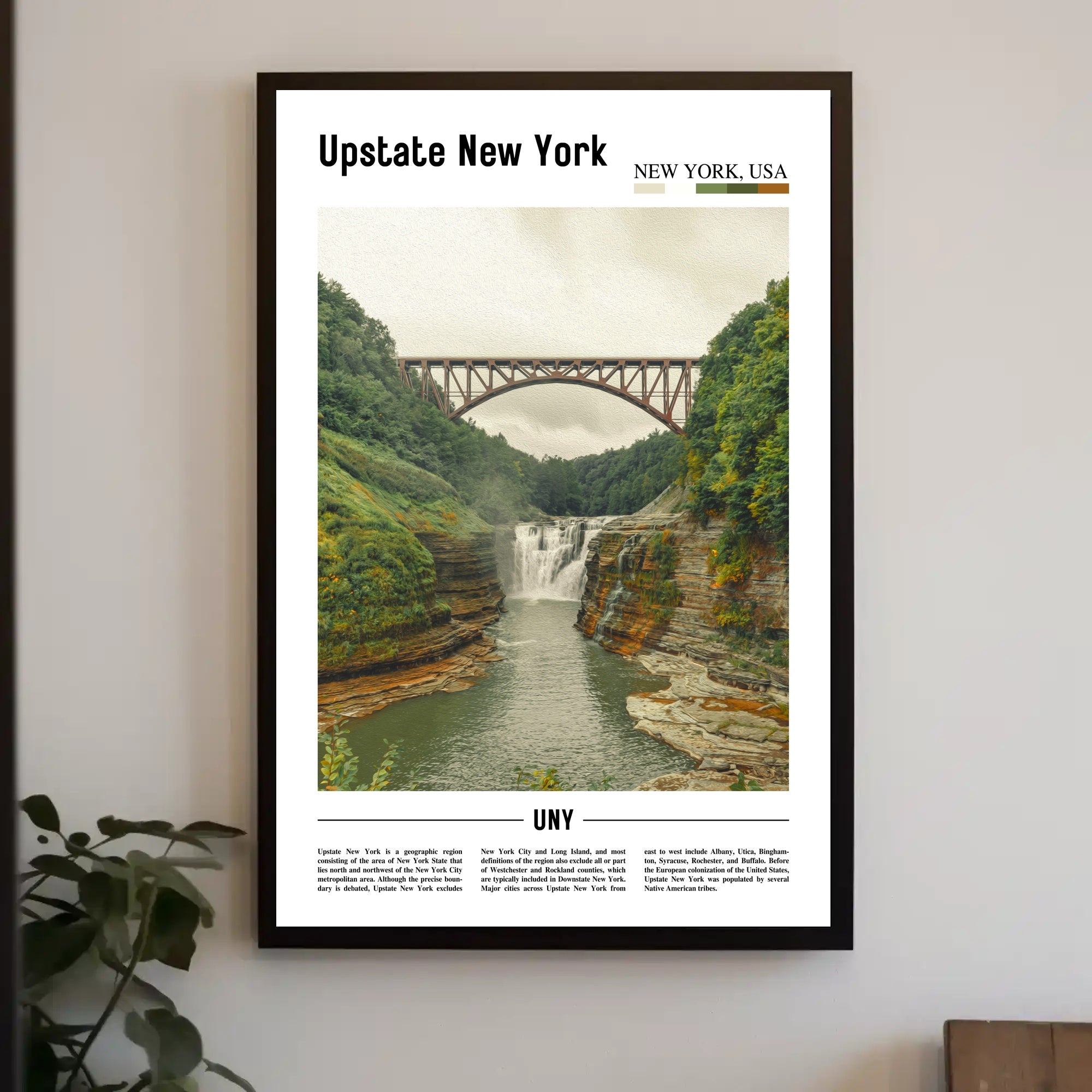 Scenic View of Upstate New York Travel Poster PosterGoat