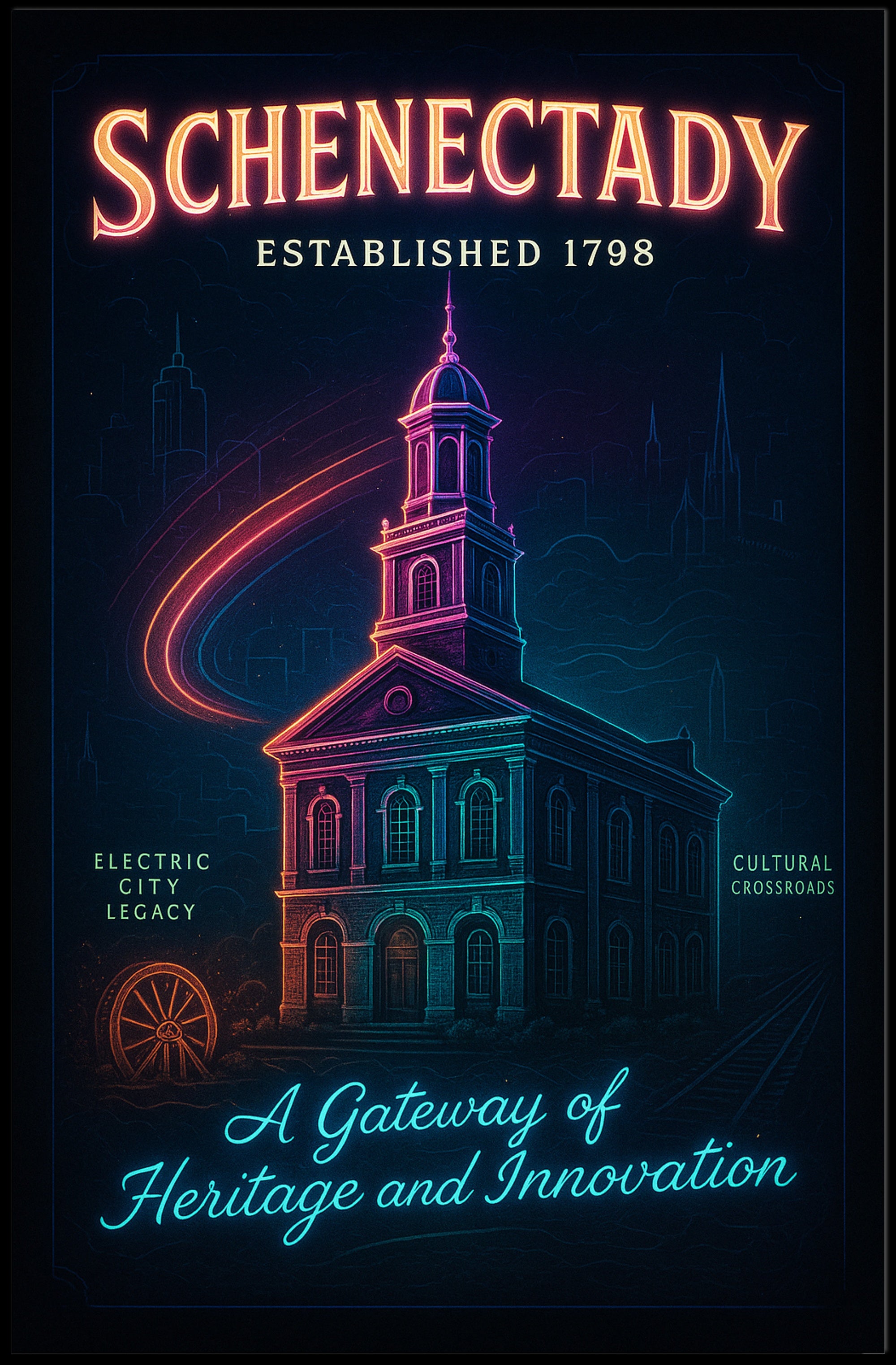 Schenectady A Gateway of Heritage and Innovation Poster PosterGoat
