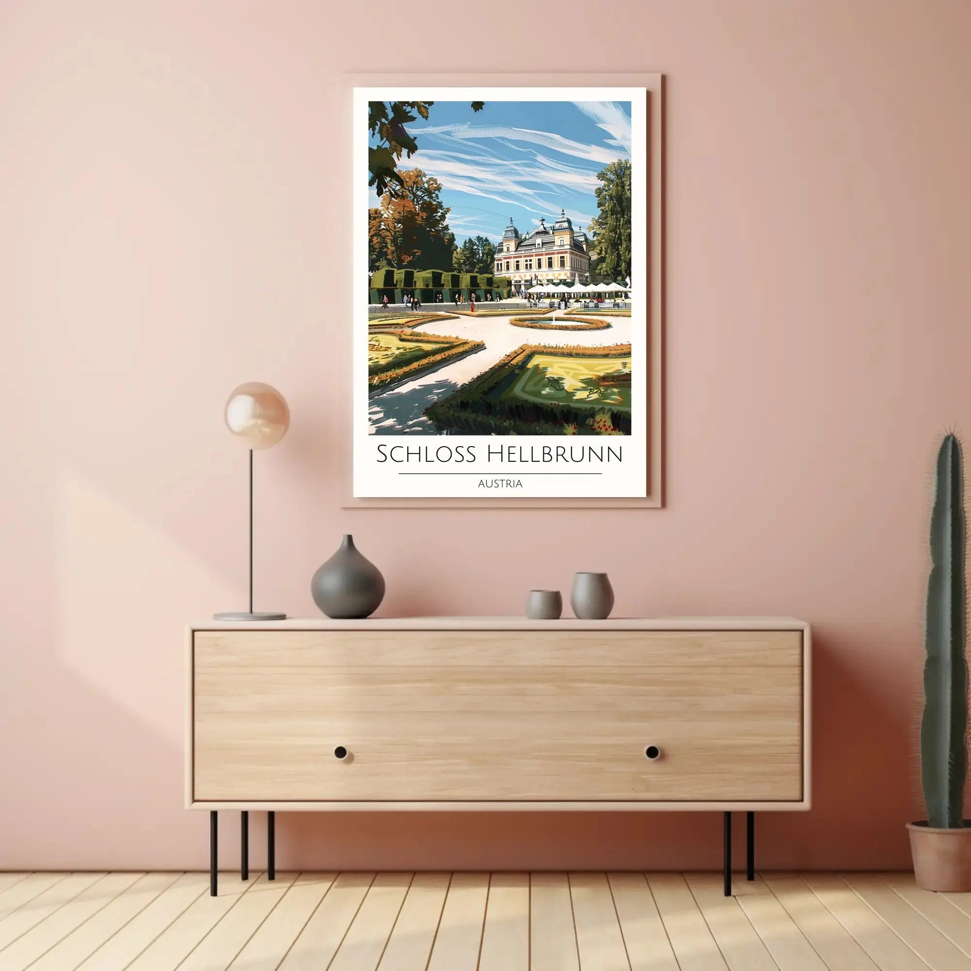 Schloss Hellbrunn Travel Poster: Architectural Elegance in Austria PosterGoat