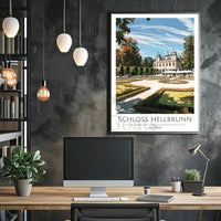 Schloss Hellbrunn Travel Poster: Architectural Elegance in Austria PosterGoat