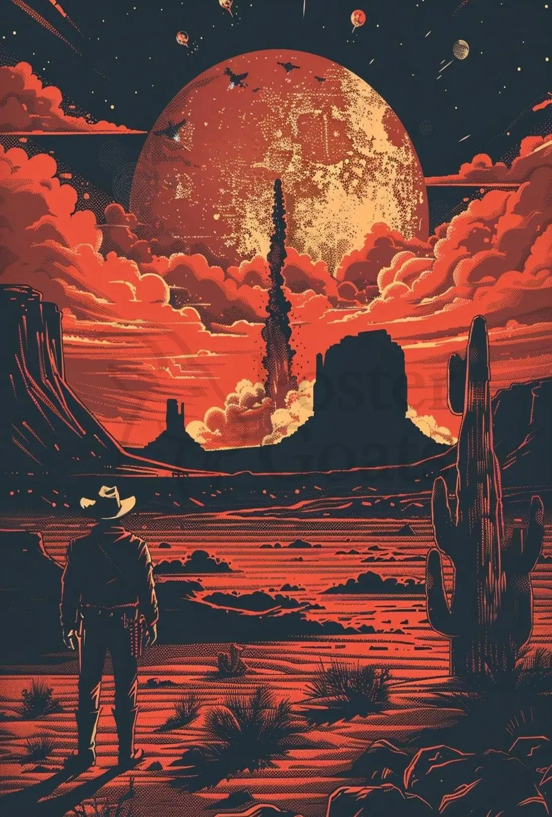 Sci-Fi Desert Adventure Poster in Futuristic Sci-Fi Poster PosterGoat