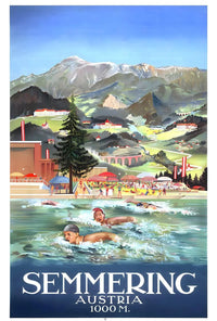 Semmering Austria Scenic Adventure Mid-Century Travel Poster PosterGoat