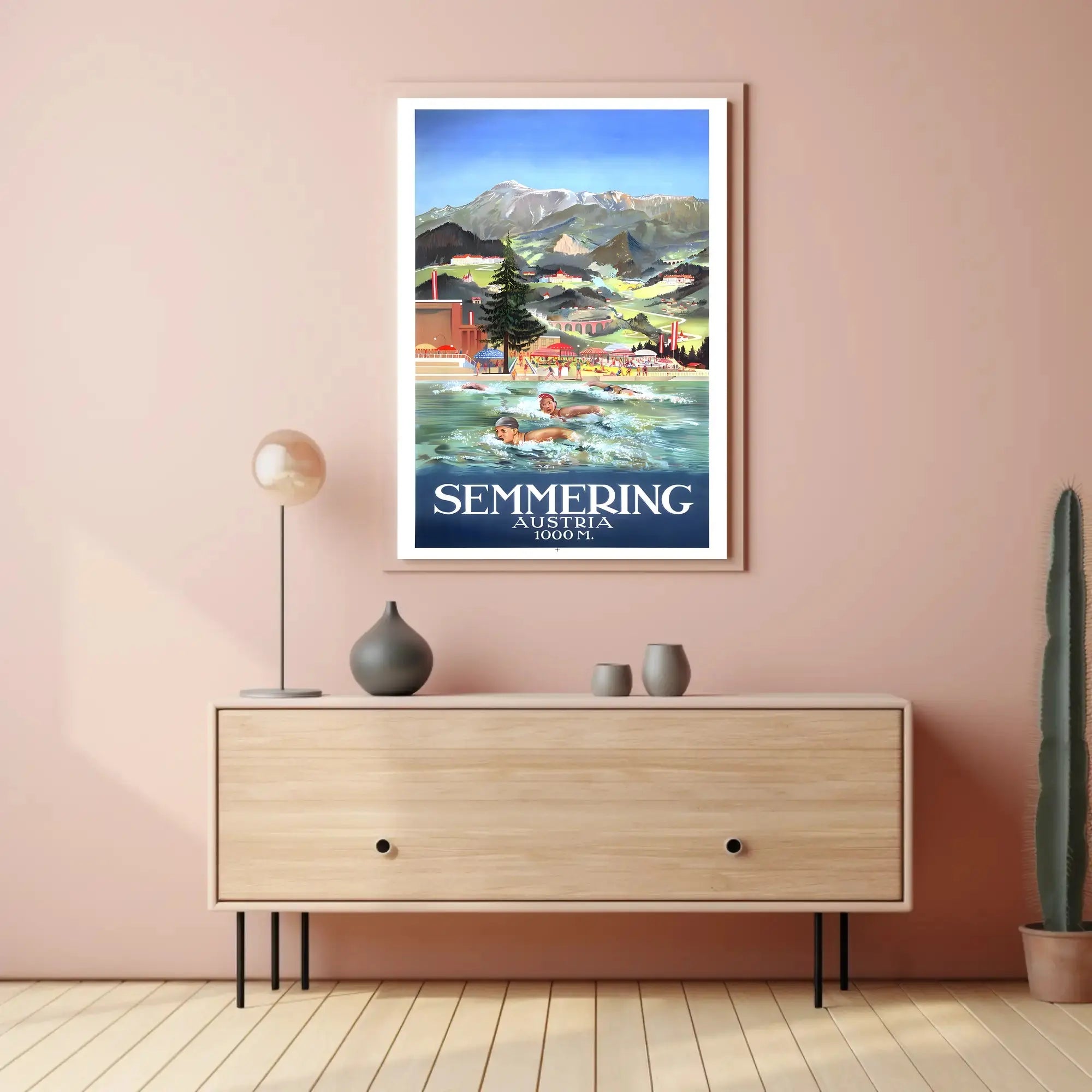 Semmering Austria Scenic Adventure Mid-Century Travel Poster PosterGoat