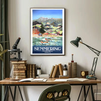 Semmering Austria Scenic Adventure Mid-Century Travel Poster PosterGoat
