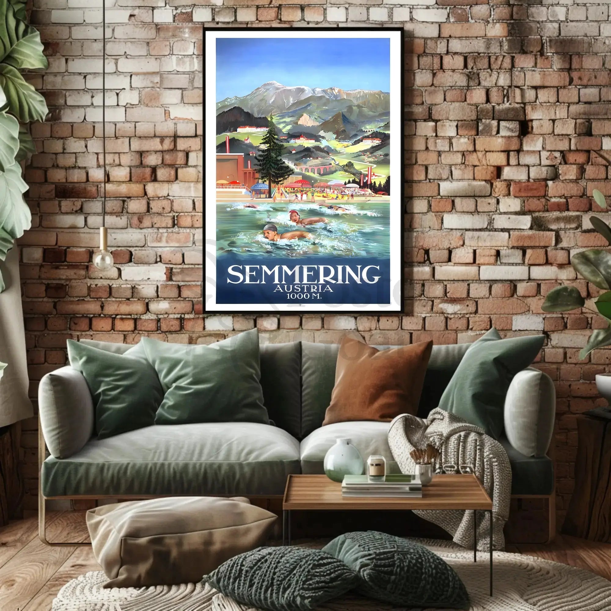 Semmering Austria Scenic Adventure Mid-Century Travel Poster PosterGoat