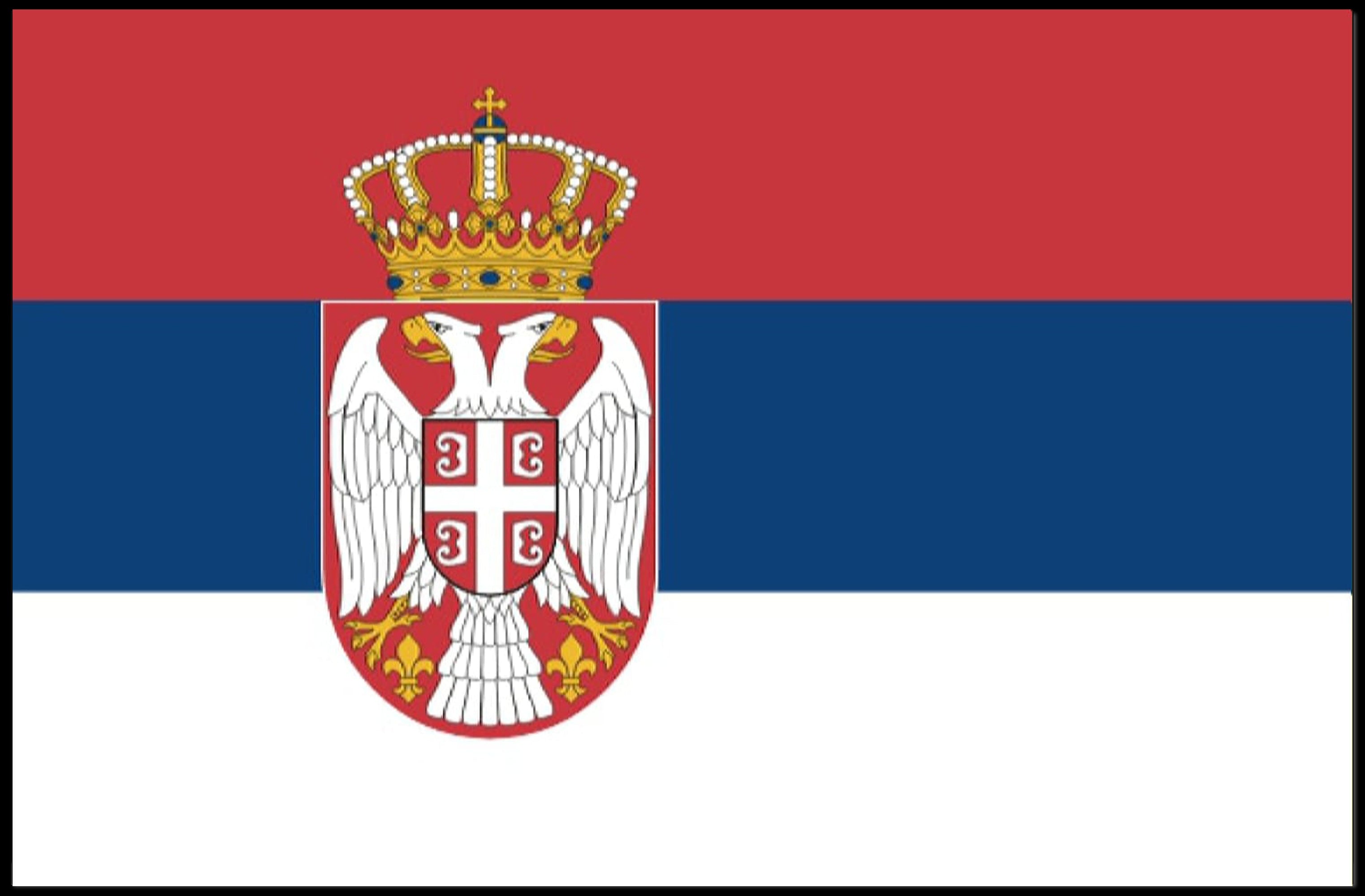Serbia Flag Patriotic National Symbol Country Flag Poster PosterGoat