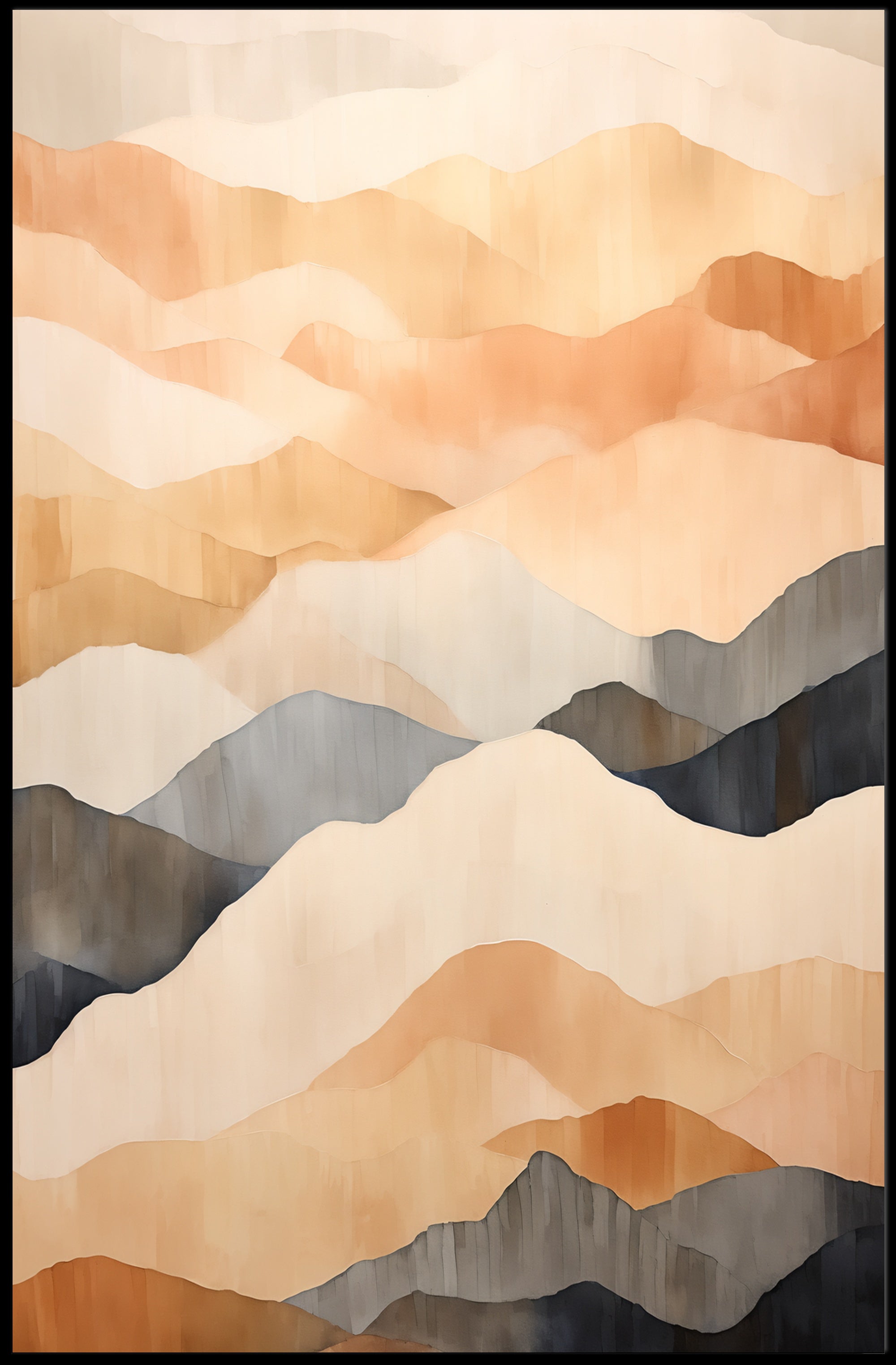 Serene Abstract Landscape Minimalist Abstract or Artistic Poster PosterGoat