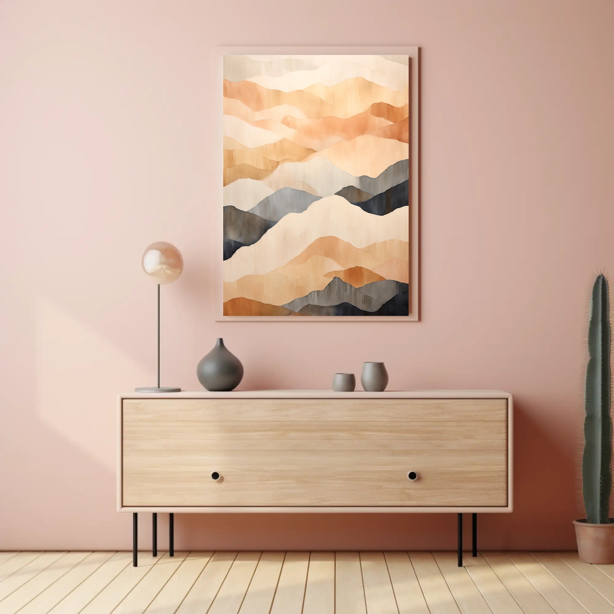 Serene Abstract Landscape Minimalist Abstract or Artistic Poster PosterGoat