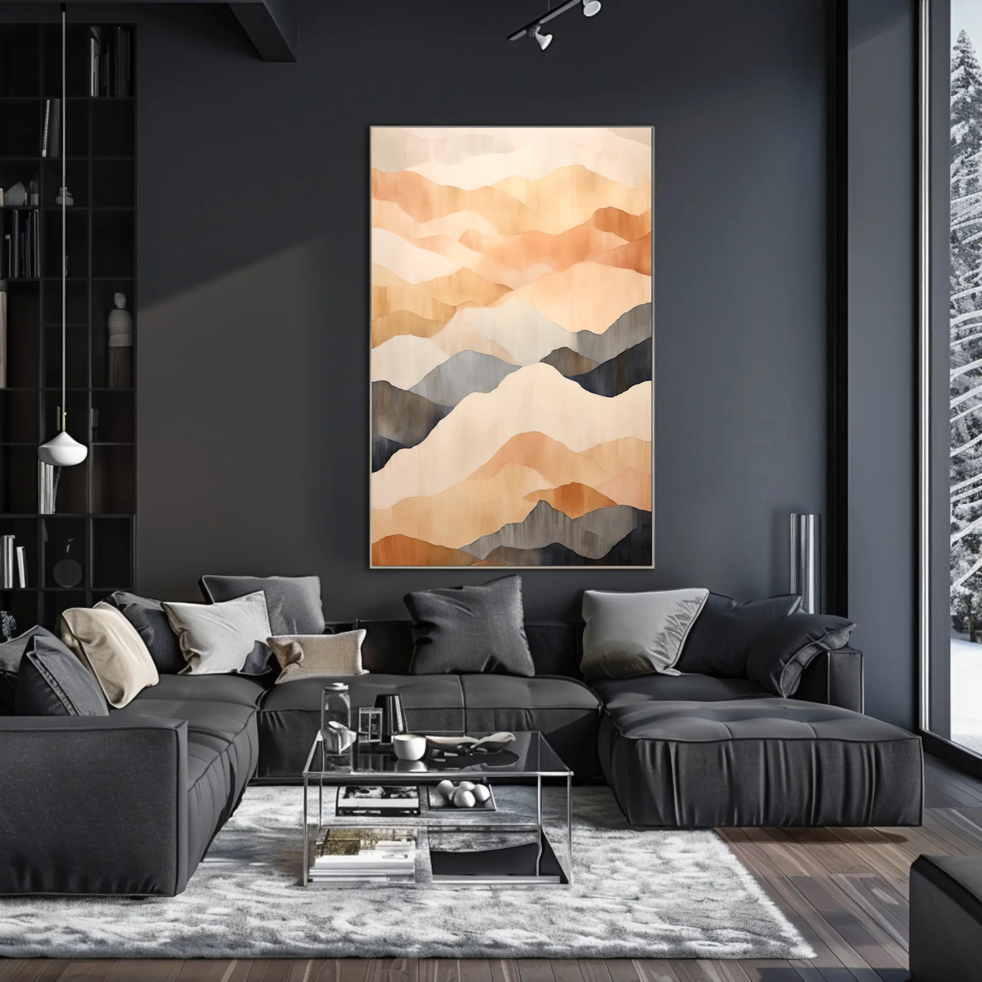 Serene Abstract Landscape Minimalist Abstract or Artistic Poster PosterGoat