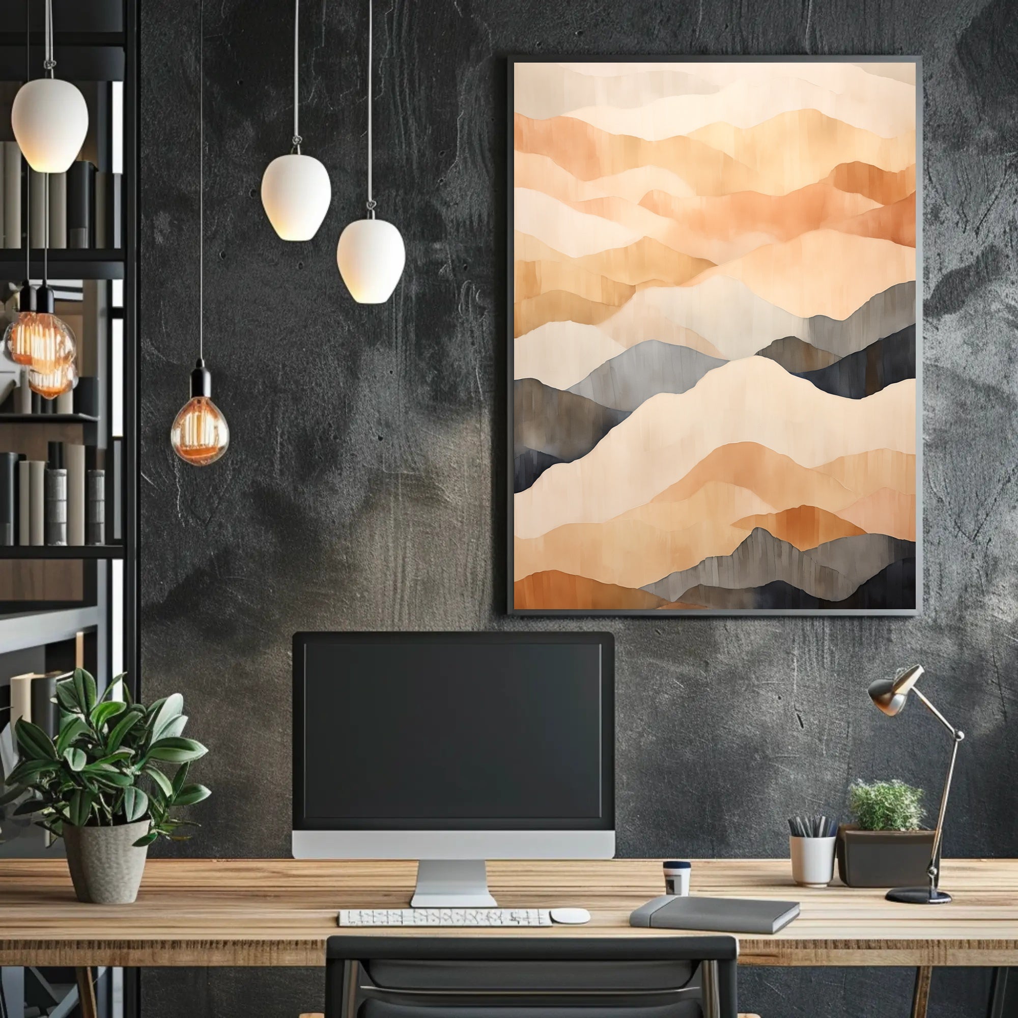 Serene Abstract Landscape Minimalist Abstract or Artistic Poster PosterGoat