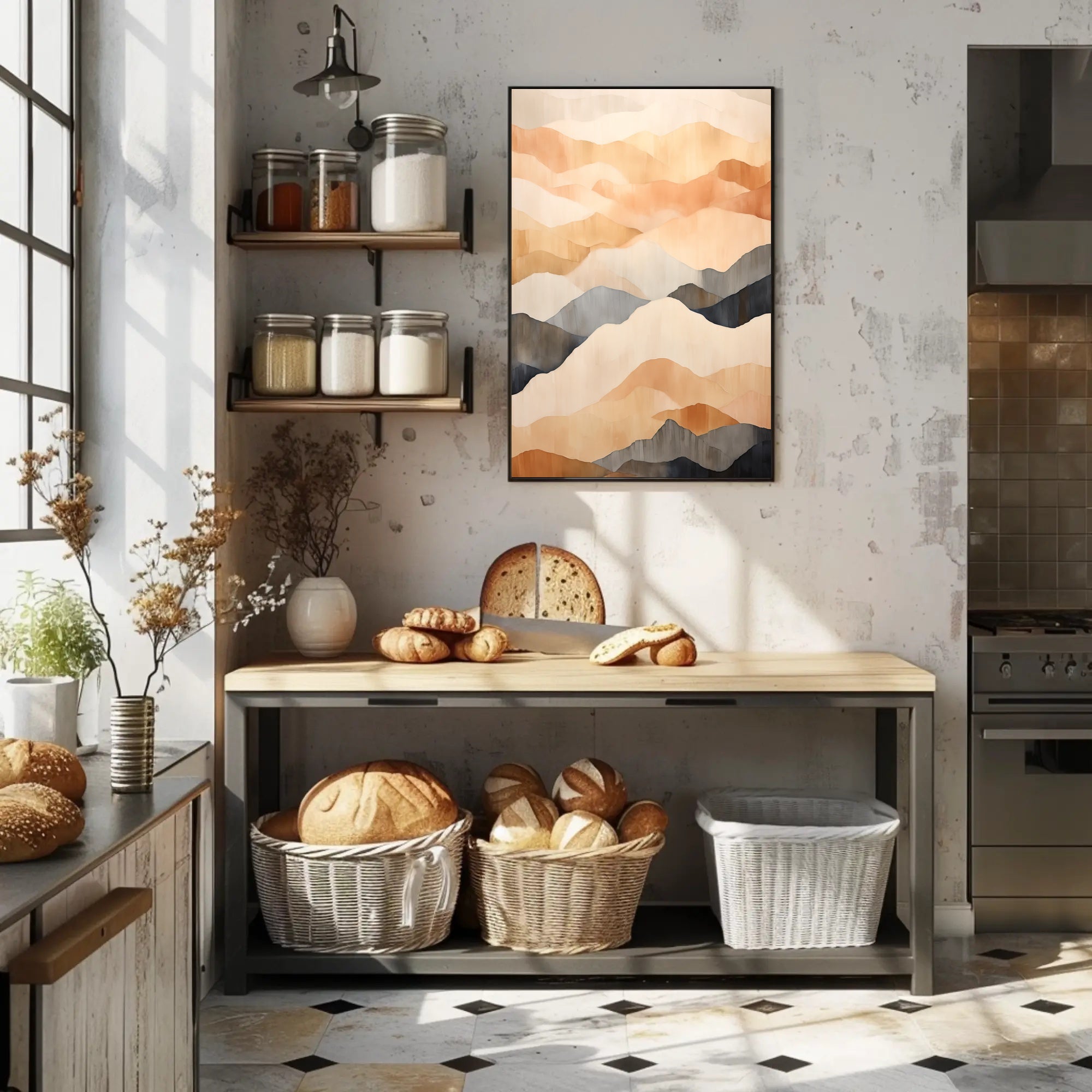 Serene Abstract Landscape Minimalist Abstract or Artistic Poster PosterGoat