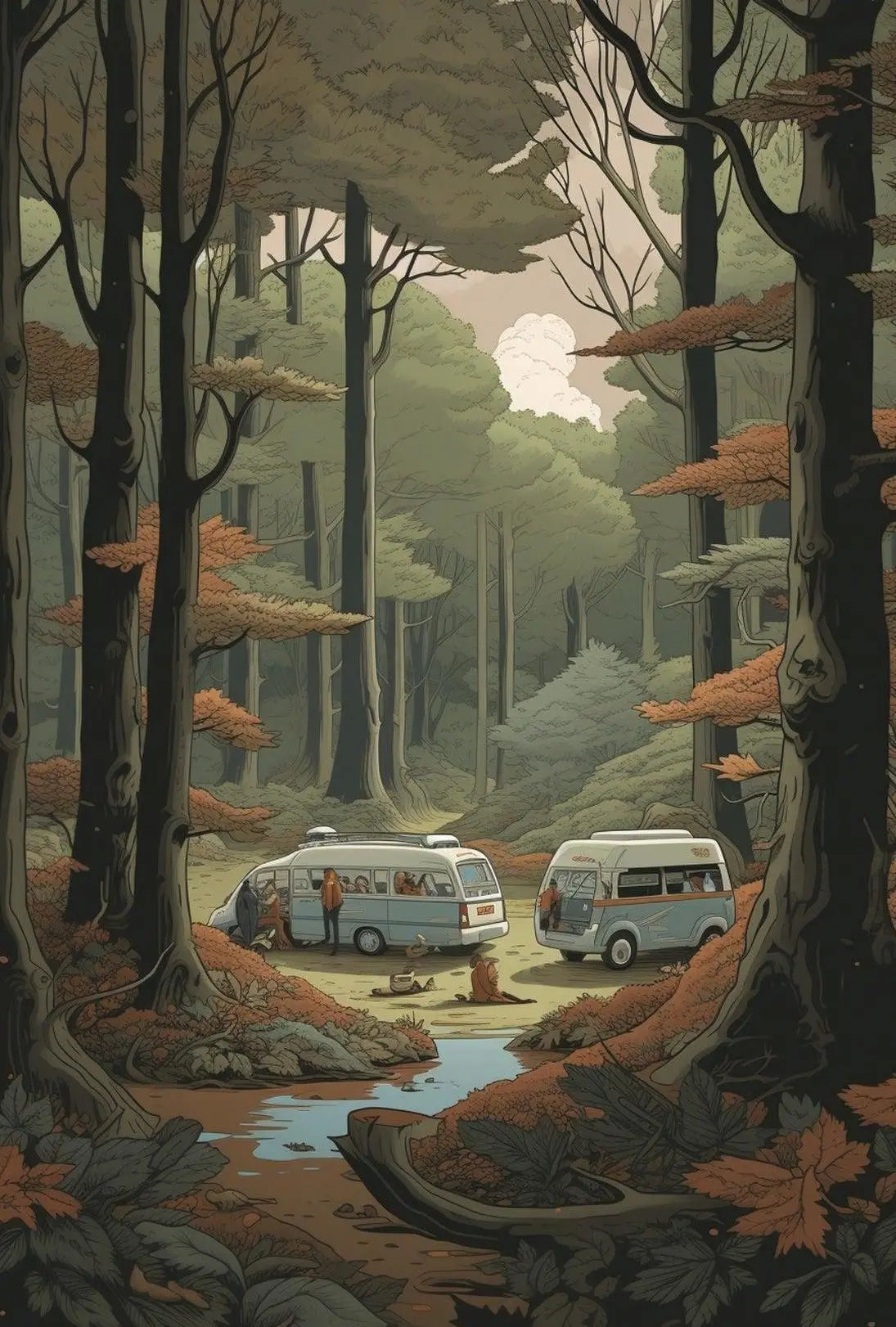 Serene Autumn Adventure Travel Poster PosterGoat