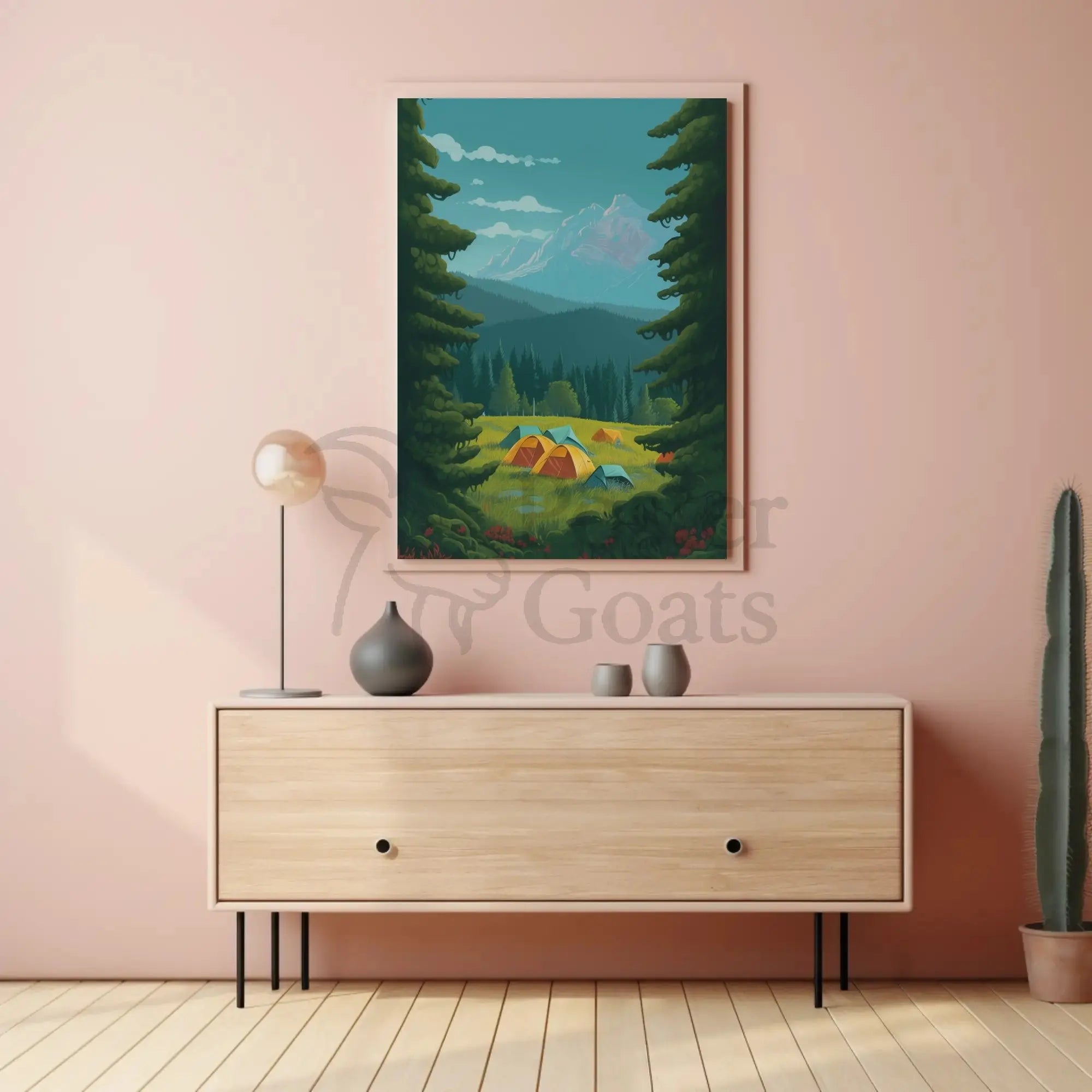 Serene Camping Harmony in Nature National Park Poster PosterGoat