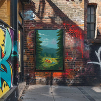 Serene Camping Harmony in Nature National Park Poster PosterGoat