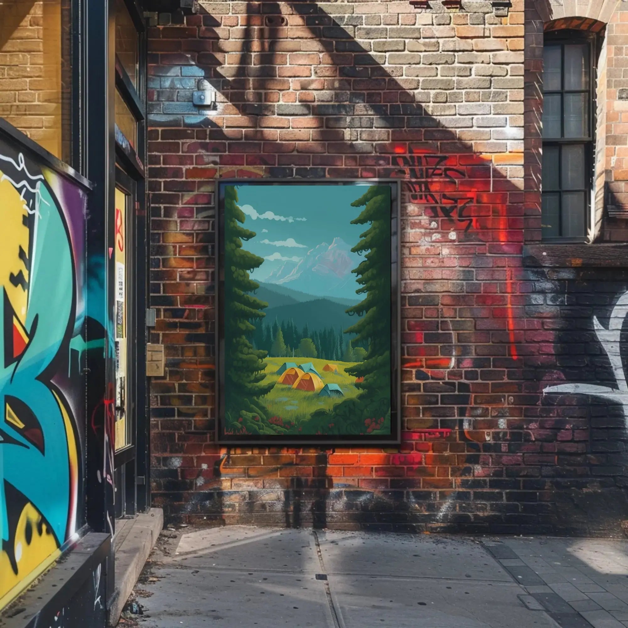 Serene Camping Harmony in Nature National Park Poster PosterGoat