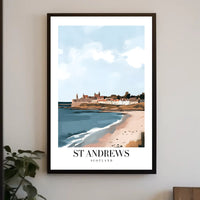 Serene Coastal Landscape of St Andrews Travel Poster PosterGoat