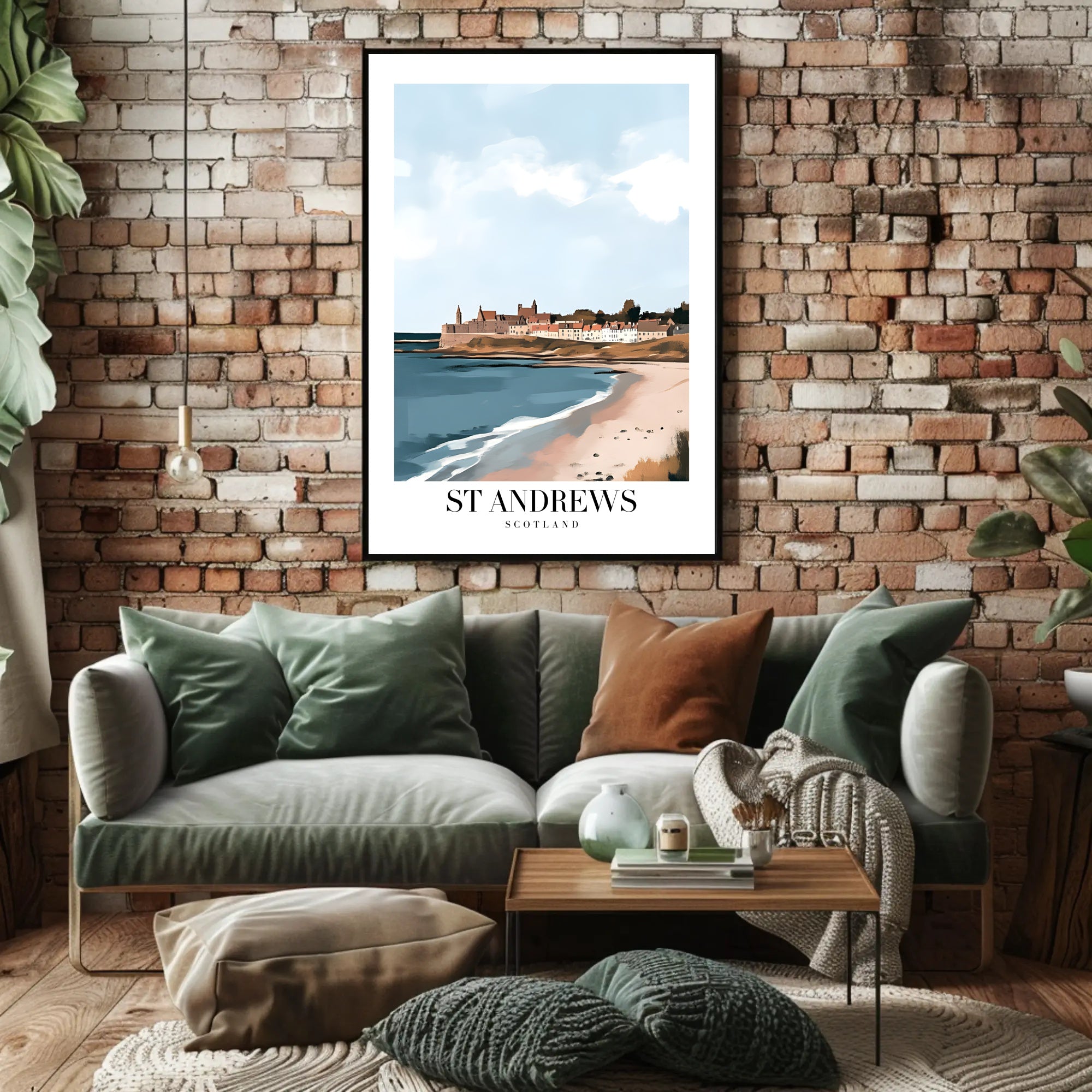 Serene Coastal Landscape of St Andrews Travel Poster PosterGoat