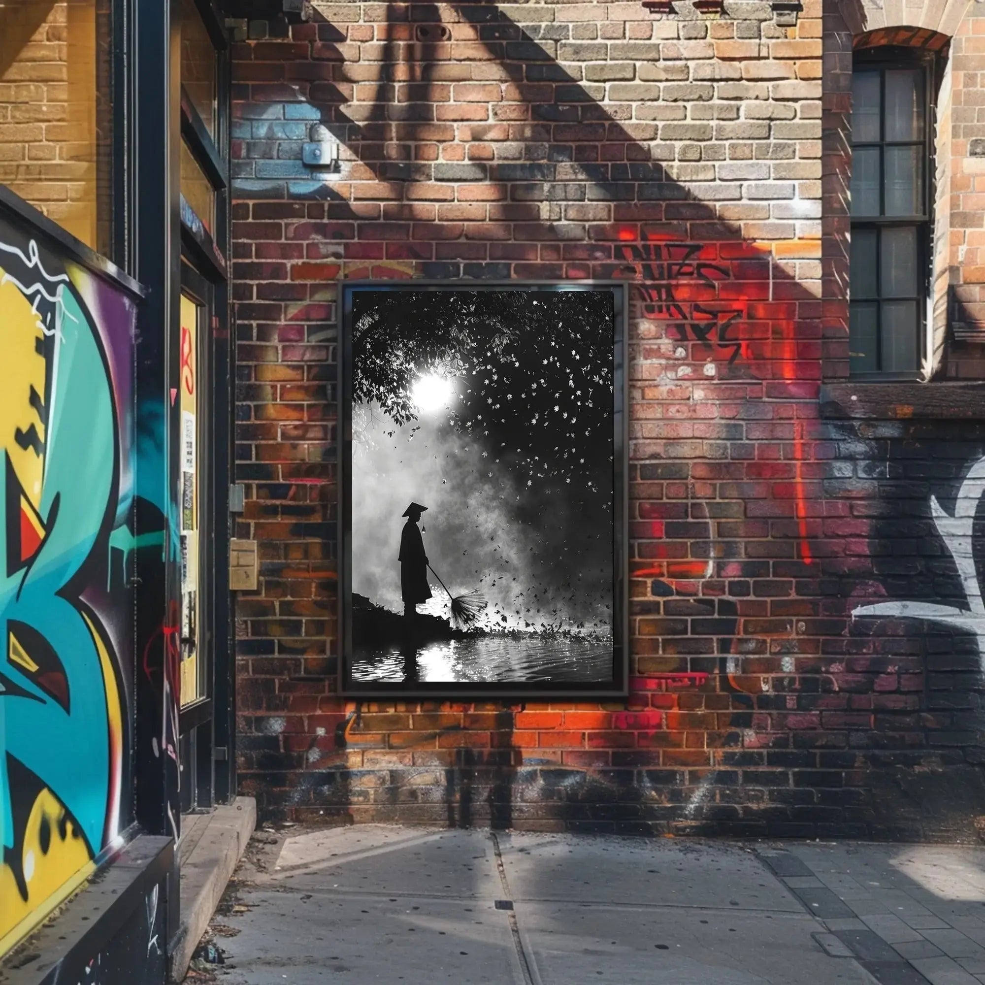 Serene Eastern Monk by Water Cultural Heritage Poster PosterGoat