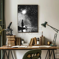 Serene Eastern Monk by Water Cultural Heritage Poster PosterGoat