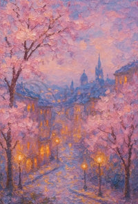 Serene European City Street Impressionism: Cultural or Heritage Poster PosterGoat