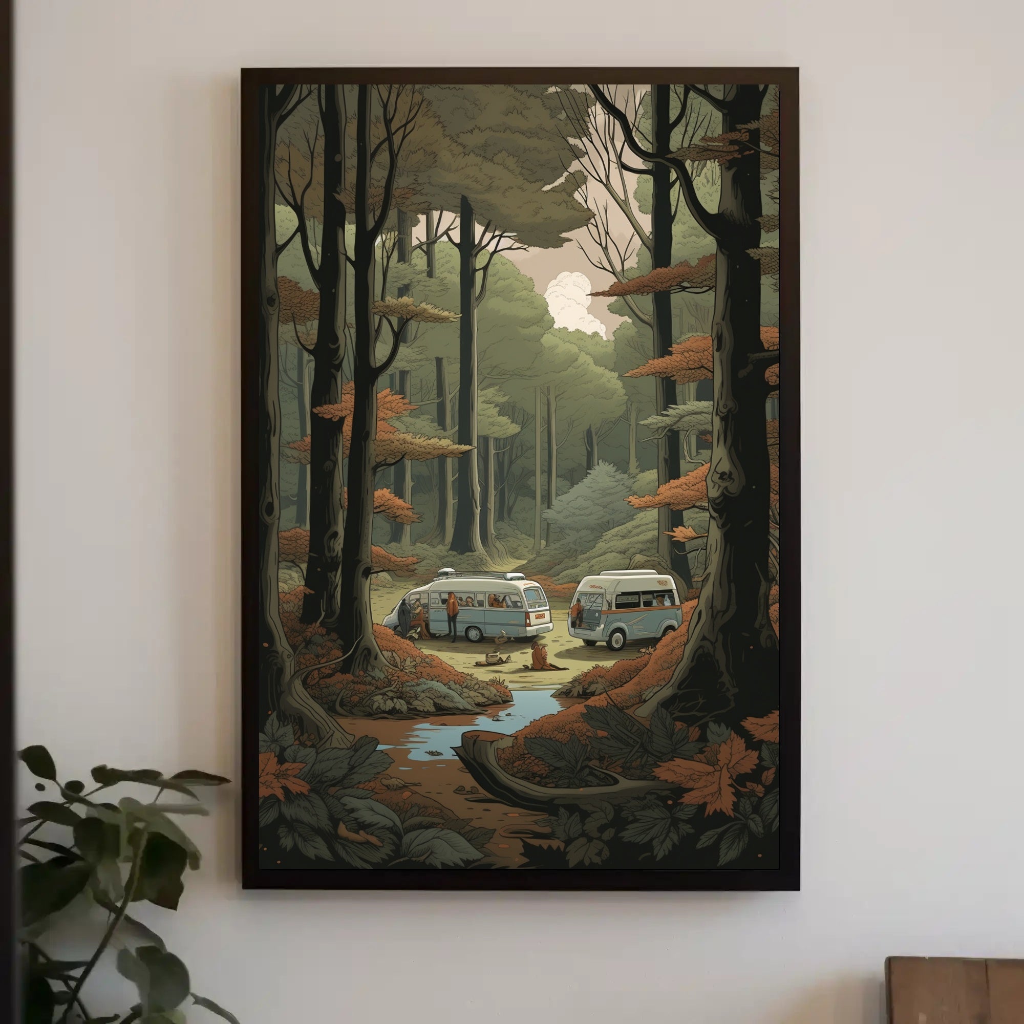 Serene Forest Adventure Scene - National Park Poster PosterGoat
