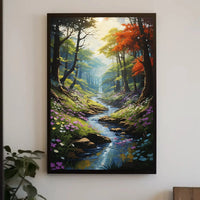 Serene Forest Escape Artistic Poster PosterGoat
