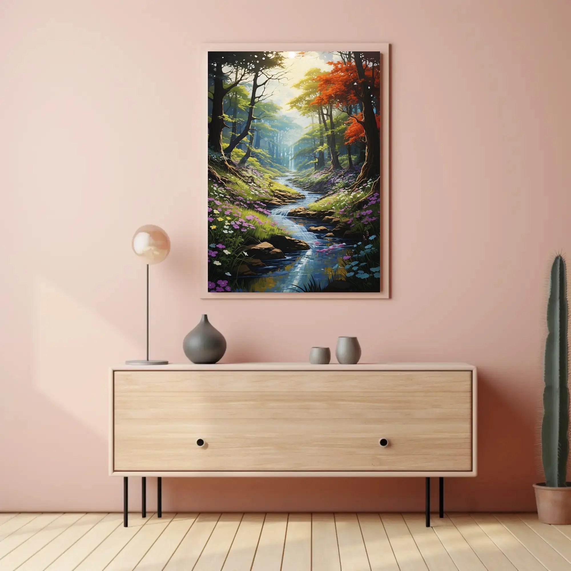 Serene Forest Escape Artistic Poster PosterGoat