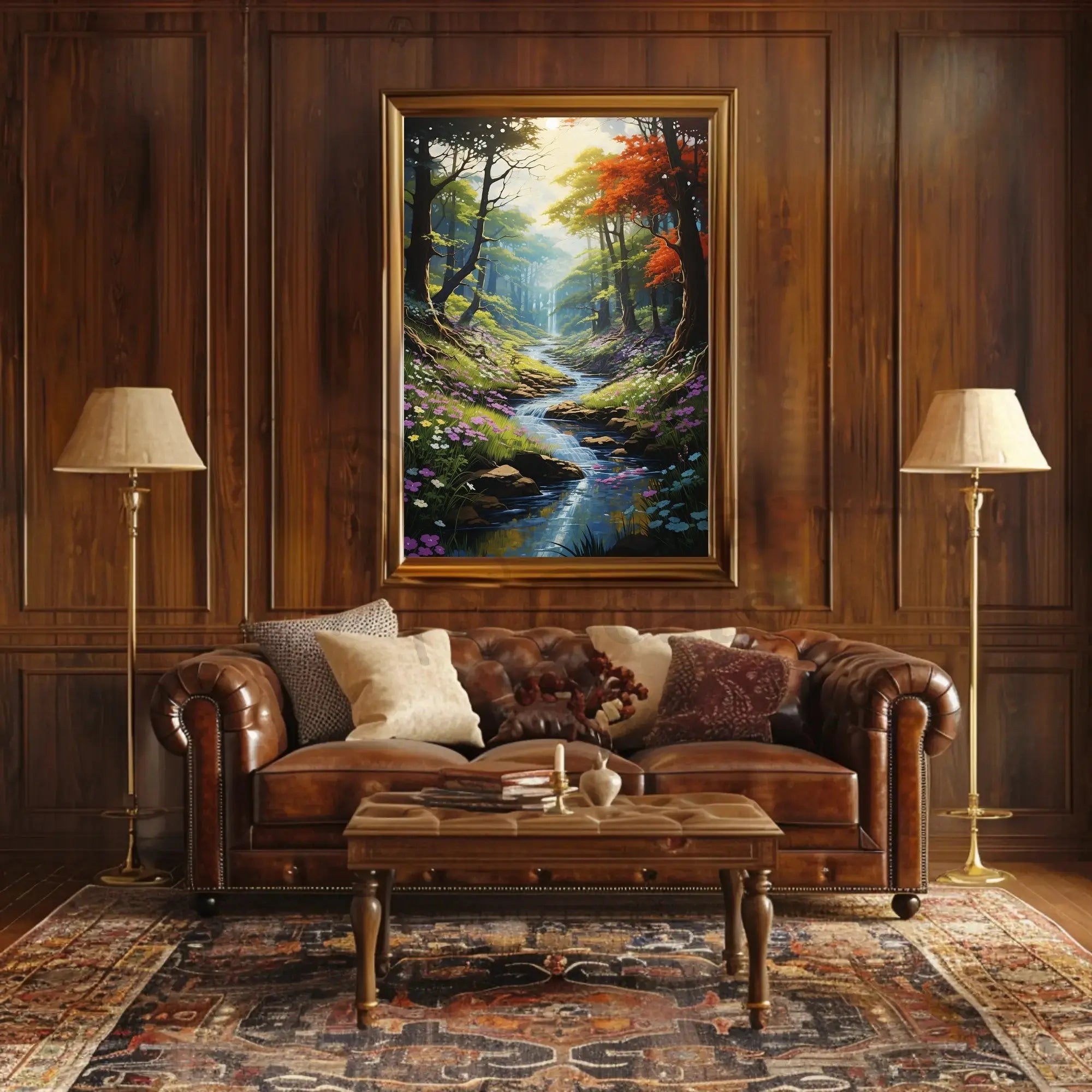 Serene Forest Escape Artistic Poster PosterGoat