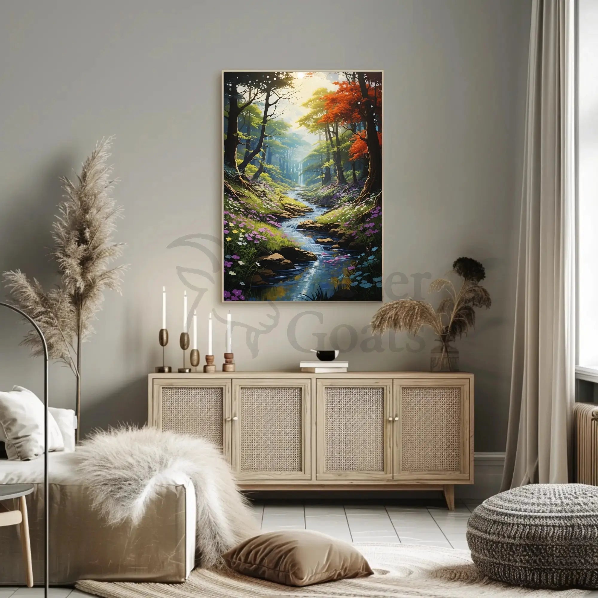 Serene Forest Escape Artistic Poster PosterGoat