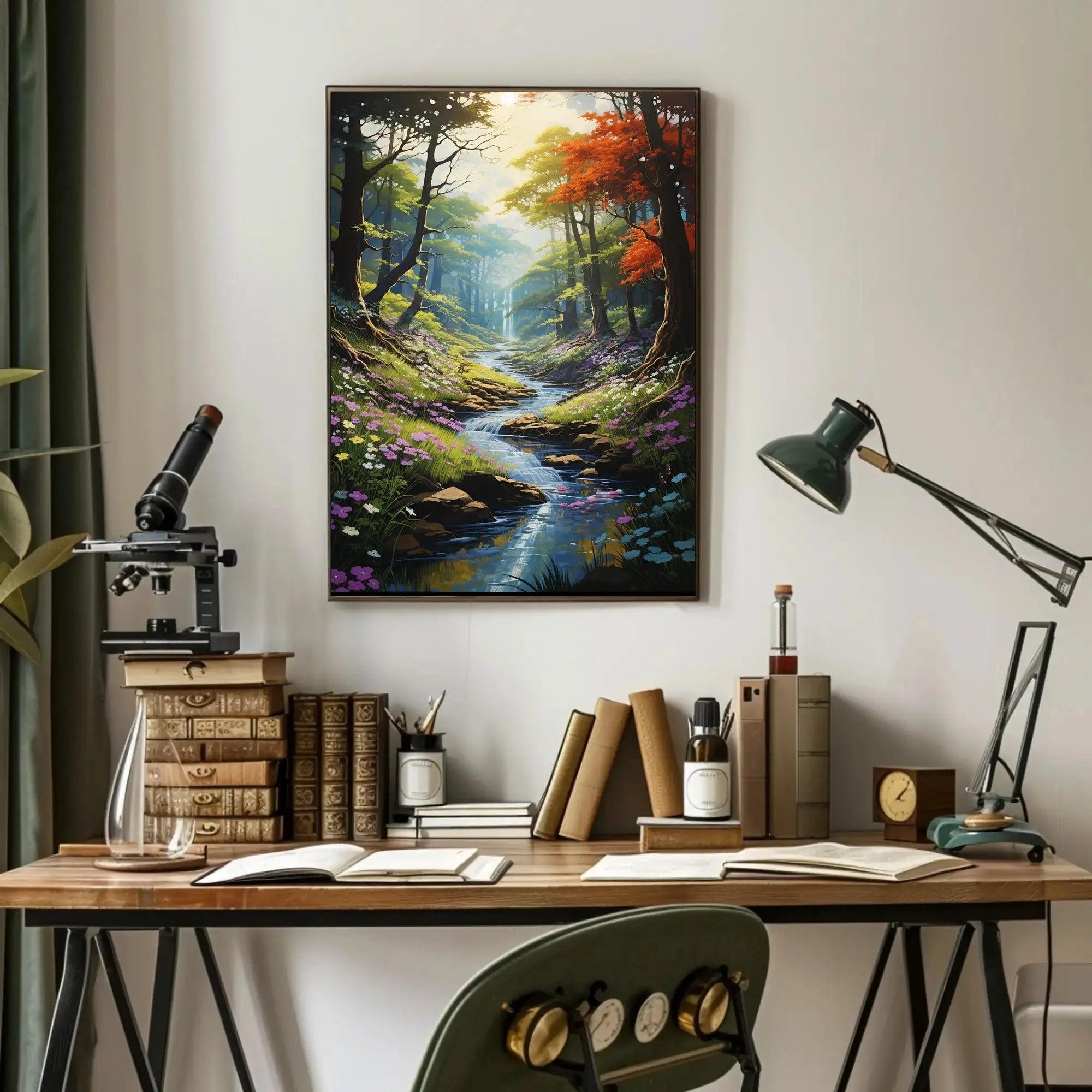 Serene Forest Escape Artistic Poster PosterGoat