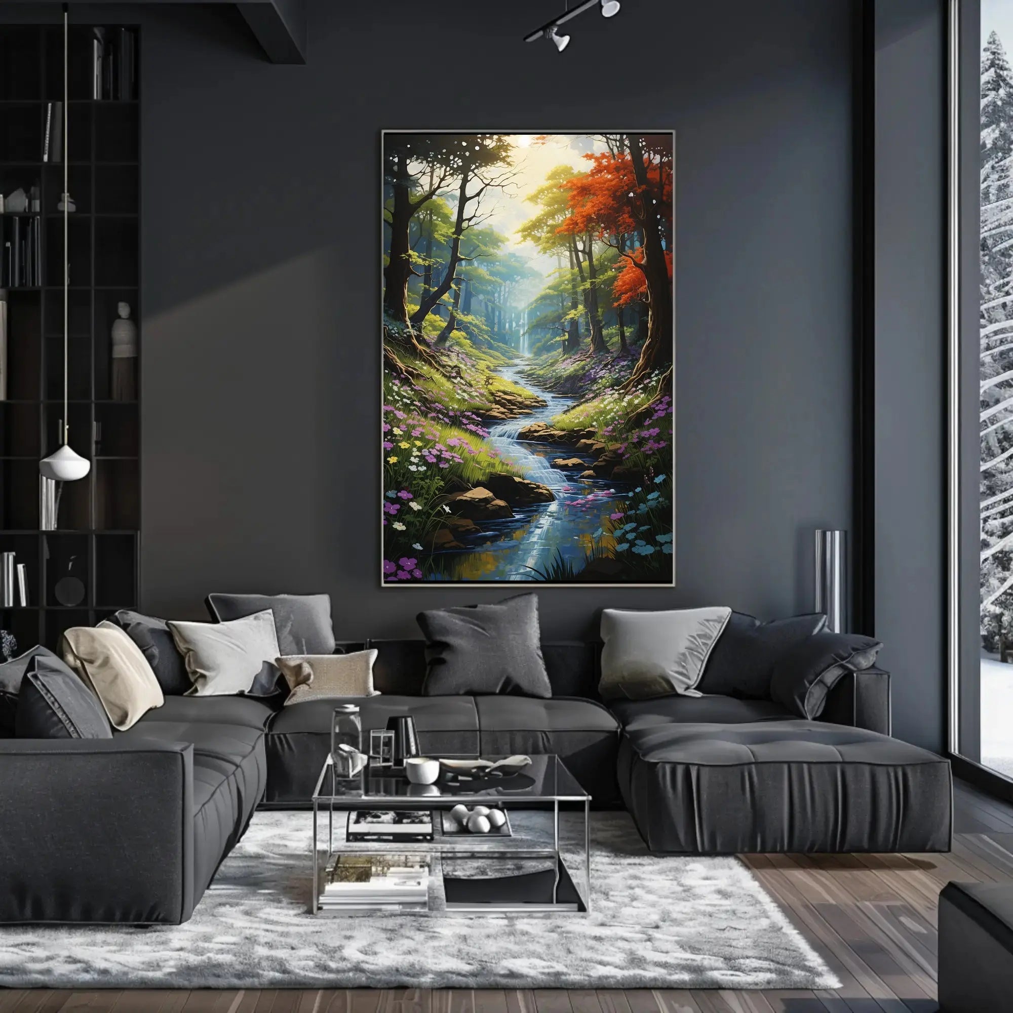 Serene Forest Escape Artistic Poster PosterGoat