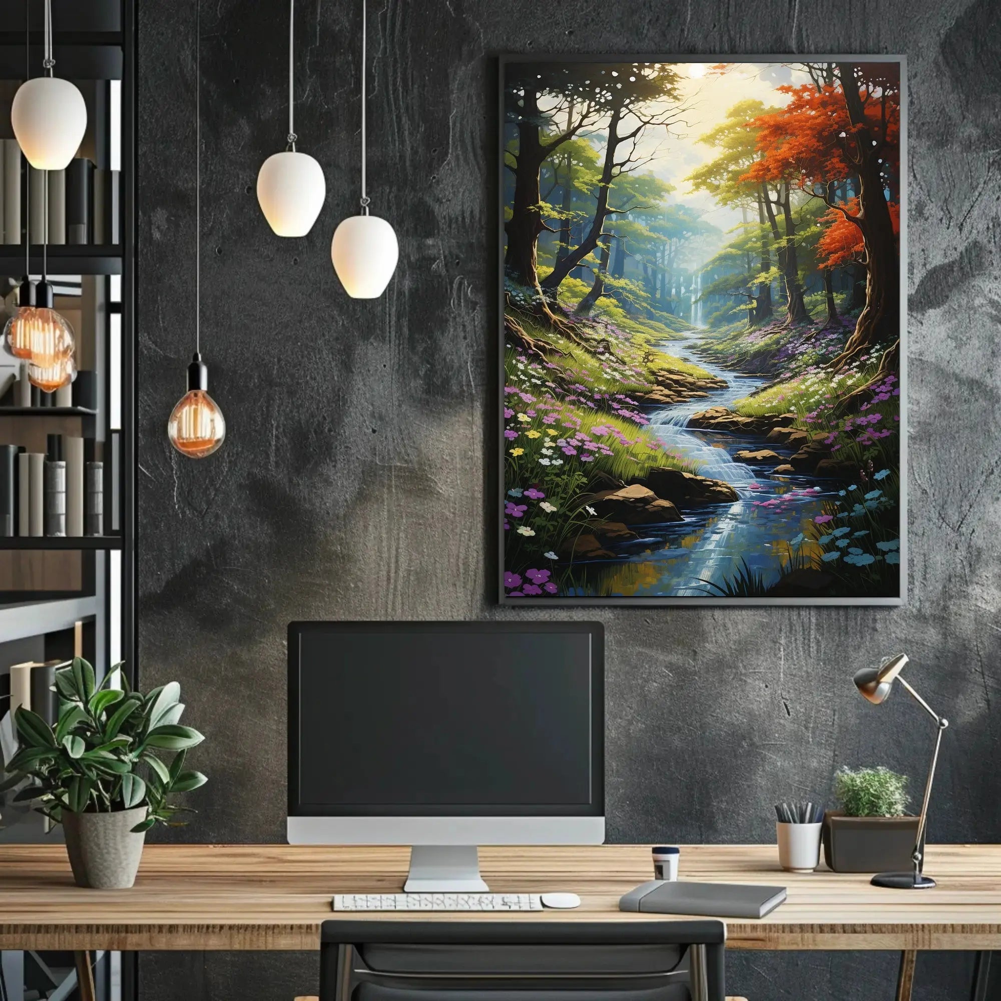 Serene Forest Escape Artistic Poster PosterGoat