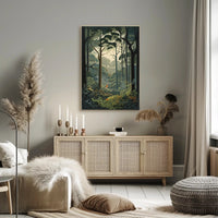 Serene Forest Escape Illustration National Park Poster PosterGoat
