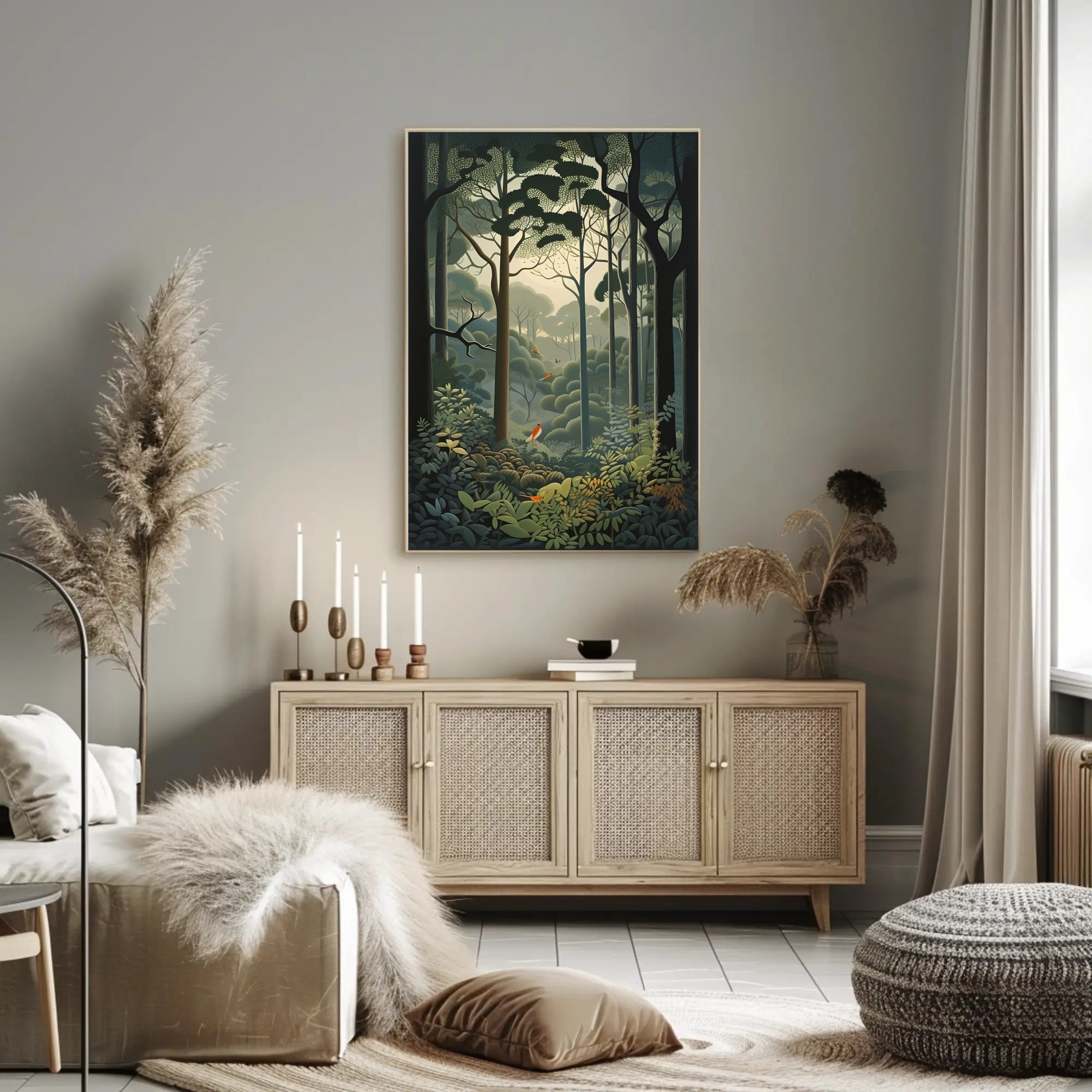 Serene Forest Escape Illustration National Park Poster PosterGoat